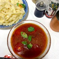 冷やしトマトつけ麺　相盛り|KimaLABOさん