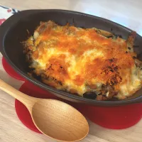 大豆のお肉ときのこのチーズ焼き|のりちさん