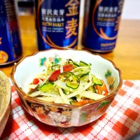 畑から赤じゃが＆胡瓜＆ミニトマト収穫でナムル風。| tonaさん