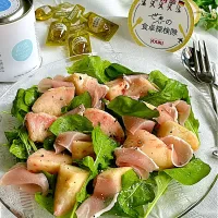 華金だよ！おいしさのみちひらく youkiの世界バルINイタリア🇮🇹～桃と生ハムとルッコラのサラダ|あゆさん