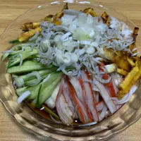 山芋冷やしうどん|料理好きなじいさまさん
