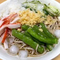 在宅勤務中のランチ(ぶっかけ蕎麦)|おおもりの星さん