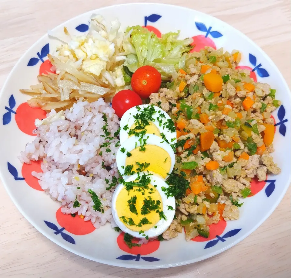 2025 0725　ドライカレー　酢キャベツ　ごぼうと生姜の甘酢漬け|いもこ。さん