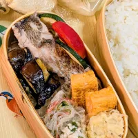 本日のお弁当〜鯛のみりん焼弁当
