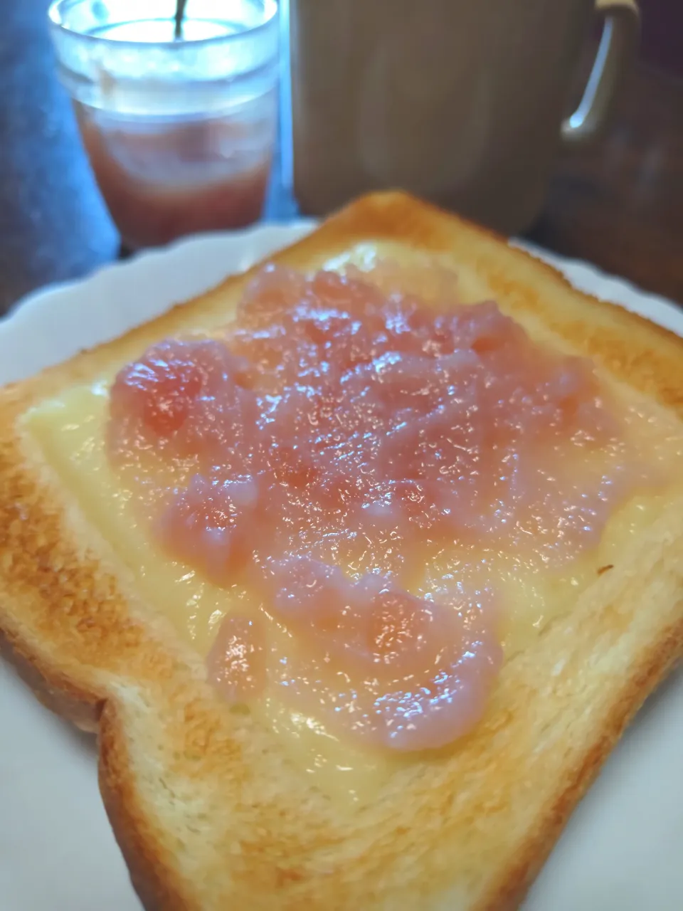 ミルクプリンになり損ねた餡ジャムトースト|macchinaさん