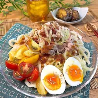 茗荷たっぷり肉おろしうどん|ラゴさん。さん