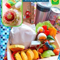 2025/07/26 ハンバーガー🍔弁当|Blueberry🫐さん