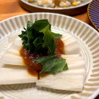 長芋の梅味噌ソース|おさかなさん
