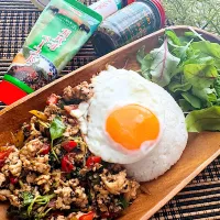 🌺🌺Foodie🌺🌺さんの料理 ❤️YOUKIに恋するバレンタイン❤️青唐辛子増しのガパオライス🇹🇭|🌺🌺Foodie🌺🌺さん