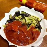 ナス🍆トマト🍅大葉🍃叩き梅＊ガーリックポン酢＊シラチャーマヨ