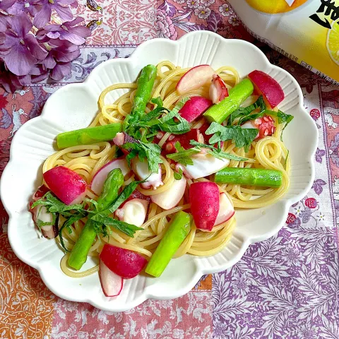 「日清やさし～く香るエキストラバージンオリーブオイル」を使ってみたSnapdishの料理・レシピ写真:タコ🐙のゆずポンパスタ✨