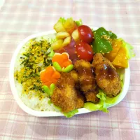 チキンカツ弁当♥|みちゅあしさん