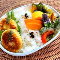 コーンコロッケ🌽弁当(娘)☆7月27日