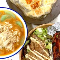焼き餃子、刺身蒟蒻、さば明太、えのき唐揚げ|まみみさん