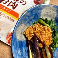 大豆のお肉で餡掛け夏野菜|やぁさん