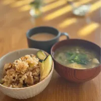 6/27の朝食　炊き込みご飯と茄子の糠漬け| yoneさん