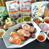 大豆のお肉でライスペーパークッキング！| らぴすらずり(らぴ)さん