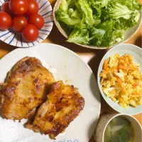 ＊カレー味噌チキンで晩ごはん♫＊|ultramarineさん