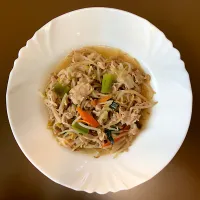 HOME 豚肉もやし炒め|ばーさんさん