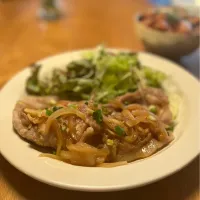 7/27の夕食　豚の生姜焼き|yoneさん