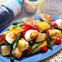 🌺🌺Foodie🌺🌺さんの料理 アヒルの卵の塩漬け入りとうもろこしのソムタム ソムタムカーオポート🌽