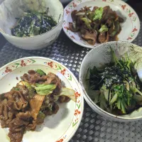肉味噌炒め＆チョレギサラダ|テケテケさん