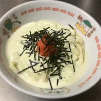 枝豆と豆腐のなんちゃって明太クリームうどん|ゆめみどりさん