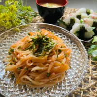 「イカ明太うどん」| バシュランさん