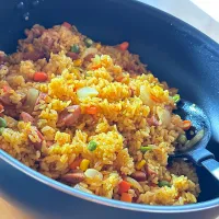 ケイジャン風味のカレー炒め飯