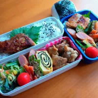 次男・私弁当&おにぎり|tamagomagomagoさん