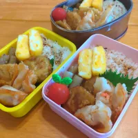 蓮根の挟み焼きと揚げ餃子弁当|さやかさん