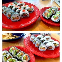 California Roll風/ サーモンアボガドチーズの巻き寿司🍣|Minnie/海外グルメ投稿😋さん