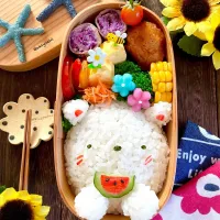 すみっコぐらし弁当|Akiyoෆ¨̮⑅さん
