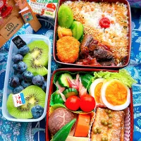 2025/07/28 鮪血合時雨煮とコロッケのお弁当|Blueberry🫐さん