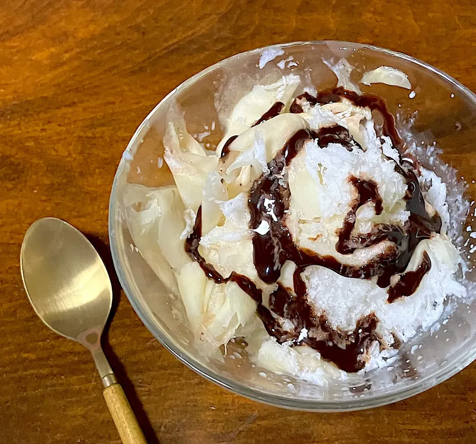 チョコバナナかき氷|ななごさん