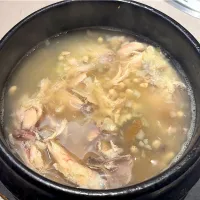 7月27日・［晩ご飯は焼肉🍖🙂✨］・⑦サムゲタン？？？😋✨（お値段どおり‼️鶏雑炊の様な感じ😅💦笑）|山勝さん