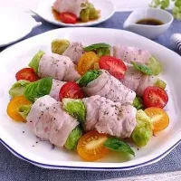 レンジで簡単！イタリアンな豚肉のレタス巻き|ヤマサ醤油公式アカウントさん