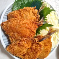 生協揚げるだけのアジフライと野菜| m.rafuさん