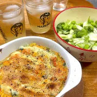 鮭マカロニグラタン|ぺんさん