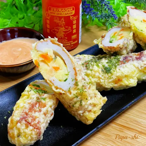 「シラチャー（レッド）」を使ってみたSnapdishの料理・レシピ写真:ちくわサラダ