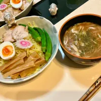 見よう見まねで作った豚骨醤油つけ麺