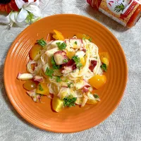 タコ🐙とハリッサのサラダ素麺|ringonamaさん