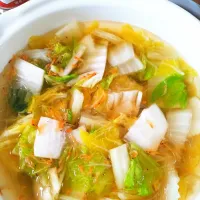 白菜と干し海老の春雨スープ|トーコさん