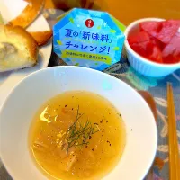 ベーコンと冬瓜の酒粕スープ|じゅんさんさん