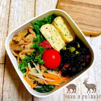 🙂豚にんにく生姜焼き弁当🙂|Laniさん