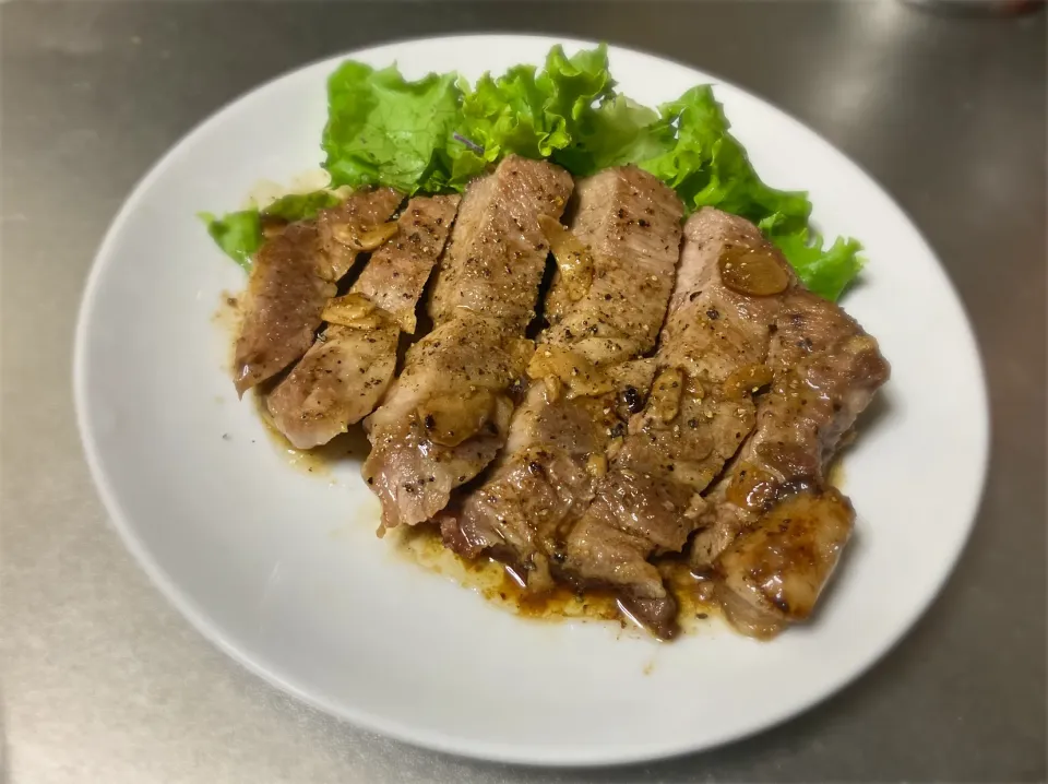 ガーリックポークステーキ|ゆめみどりさん