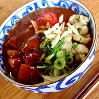 「夏カレーde生パスタ」
パスタフレスカ を打ってみる
もちもちムチムチ  手打ち麺で
夏カレーパスタで昼ごはん🍝| ばくあんしゃさん