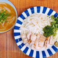鶏出汁醤油つけうどん♡|まゆかさん