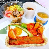 ハヤシライス・冷やしそば弁当|TakeBooさん
