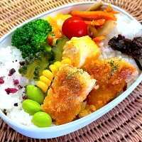 ヒラメのフライ夜勤弁当(娘)☆7月29日|kaoriさん